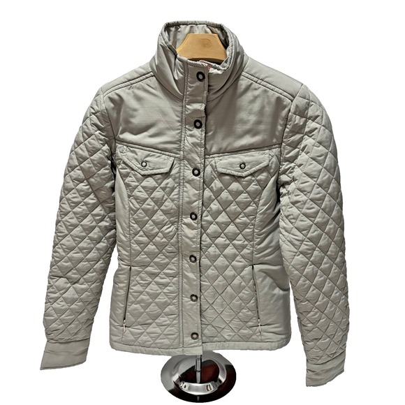 Royal Robbins Quilted Jacket Women's Gray Snap Zip Lightweight Insulated Size S - Picture 2 of 14